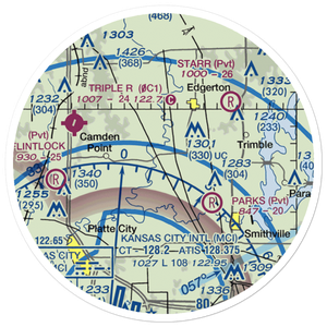 Smitty's Landing Airport (1MU2) VFR Sectional Sticker (20 mile)