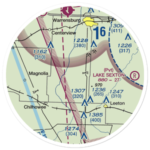 Short Air Airport (1MU4) VFR Sectional Sticker (20 mile)