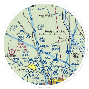 Mooseberry Airport (1MU7) VFR Sectional Sticker (20 mile)