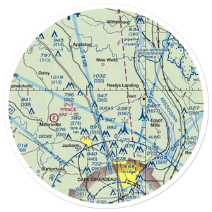 Mooseberry Airport (1MU7) VFR Sectional Sticker (30 mile)