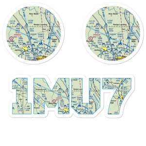 Mooseberry Airport (1MU7) VFR Sectional Sticker Pack