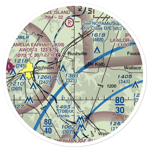 Church's Landing Airport (1MU8) VFR Sectional Sticker (20 mile)