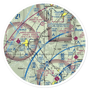 Church's Landing Airport (1MU8) VFR Sectional Sticker (30 mile)
