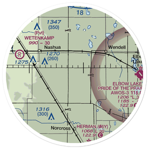 Carlson Agricultural Airport (1MY1) VFR Sectional Sticker (20 mile)