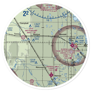 Carlson Agricultural Airport (1MY1) VFR Sectional Sticker (30 mile)