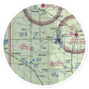 Bohn Airstrip (1NA0) VFR Sectional Sticker (30 mile)