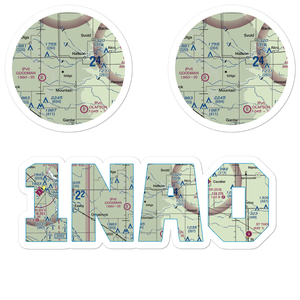 Bohn Airstrip (1NA0) VFR Sectional Sticker Pack