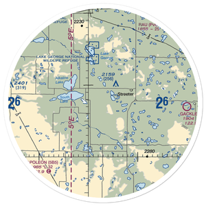 Gienger/Box Bar Ranch Airport (1NA5) VFR Sectional Sticker (30 mile)