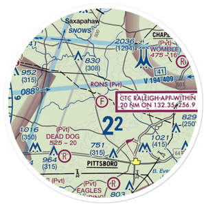 Ron's Ultralight Field (1NC1) VFR Sectional Sticker (20 mile)
