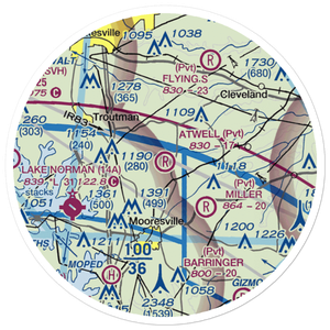 Atwell Airport (1NC2) VFR Sectional Sticker (20 mile)