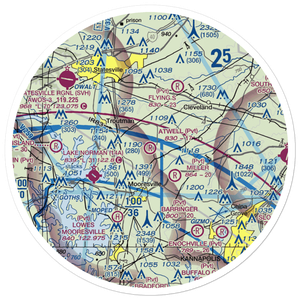 Atwell Airport (1NC2) VFR Sectional Sticker (30 mile)