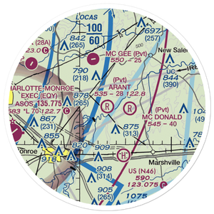 Arant Airport (1NC6) VFR Sectional Sticker (20 mile)