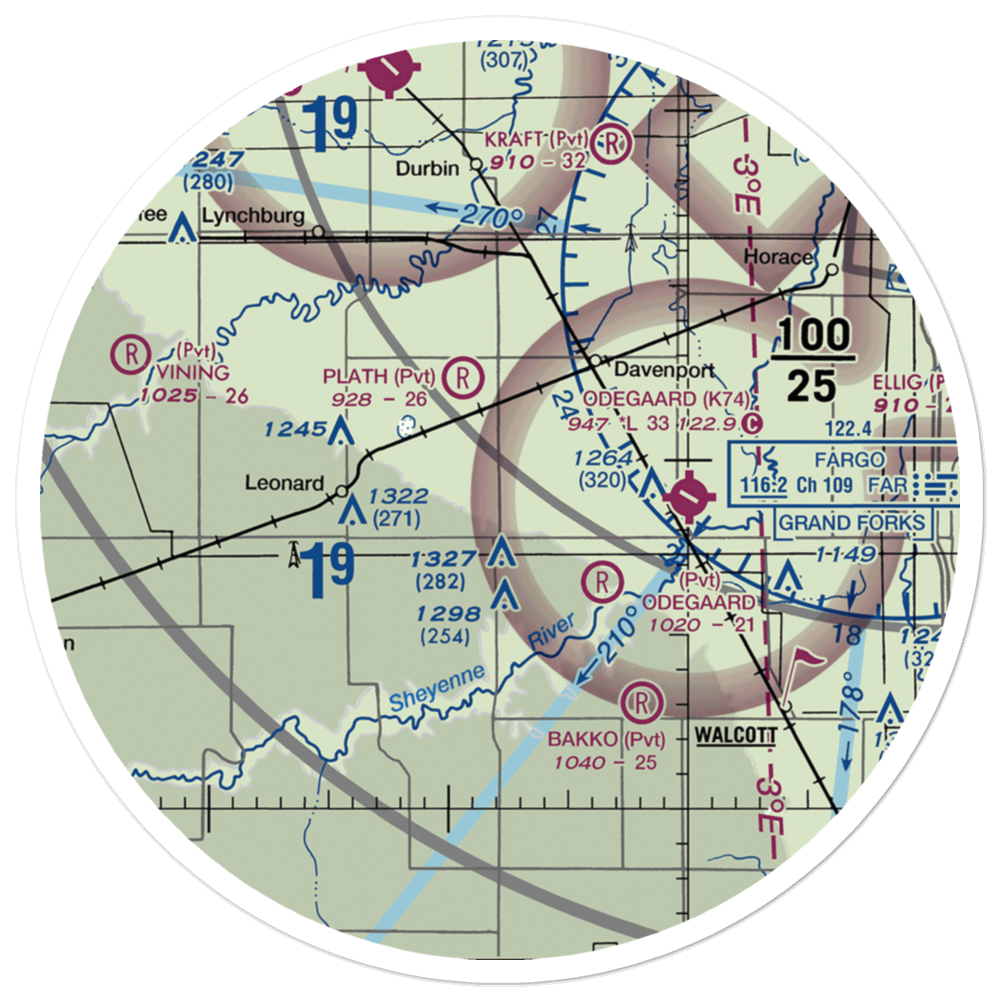 Andvik Airport (1ND3) VFR Sectional Sticker (30 mile) 
