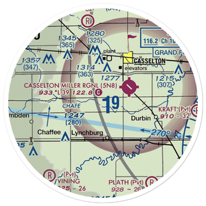 Dittmer Airport (1ND7) VFR Sectional Sticker (20 mile)
