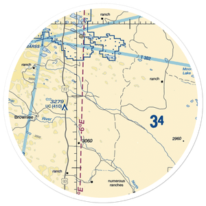 Higgins Bros Airport (1NE0) VFR Sectional Sticker (30 mile)