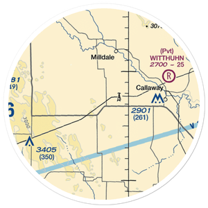 Paul Ridder Ranch Airport (1NE1) VFR Sectional Sticker (20 mile)