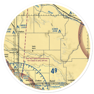 Miller Airstrip (1NE6) VFR Sectional Sticker (30 mile)
