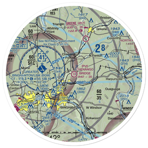 Chenango Bridge Airport (1NK8) VFR Sectional Sticker (30 mile)