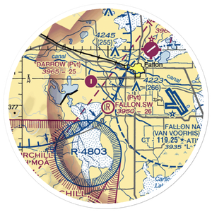 Fallon Southwest Airpark (1NV1) VFR Sectional Sticker (20 mile)