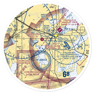 Fallon Southwest Airpark (1NV1) VFR Sectional Sticker (30 mile)