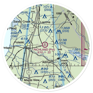 Richland Airpark (1NY3) VFR Sectional Sticker (20 mile)