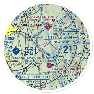 Sherman Field (1NY5) VFR Sectional Sticker (20 mile)