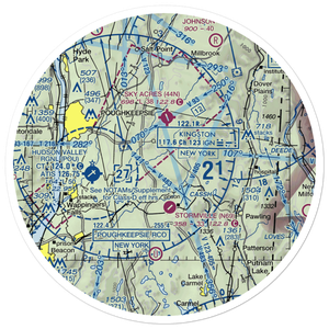 Sherman Field (1NY5) VFR Sectional Sticker (30 mile)