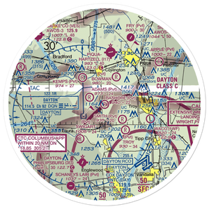 Bashore Airport (1OA1) VFR Sectional Sticker (30 mile)