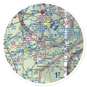 Barnett Airpark (1OA3) VFR Sectional Sticker (30 mile)