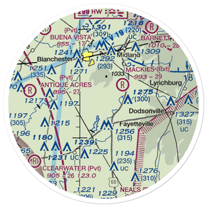 Double J Airport (1OA5) VFR Sectional Sticker (20 mile)