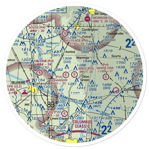 Erdy Farm Airport (1OA8) VFR Sectional Sticker (30 mile)