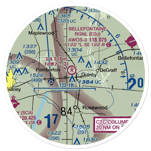 S and S Field (1OH1) VFR Sectional Sticker (20 mile)