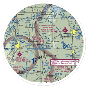 S and S Field (1OH1) VFR Sectional Sticker (30 mile)