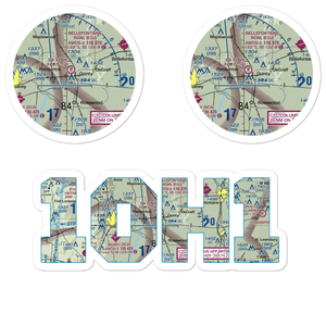 S and S Field (1OH1) VFR Sectional Sticker Pack