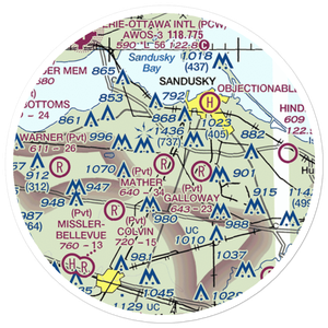 Mather Field (1OH3) VFR Sectional Sticker (20 mile)