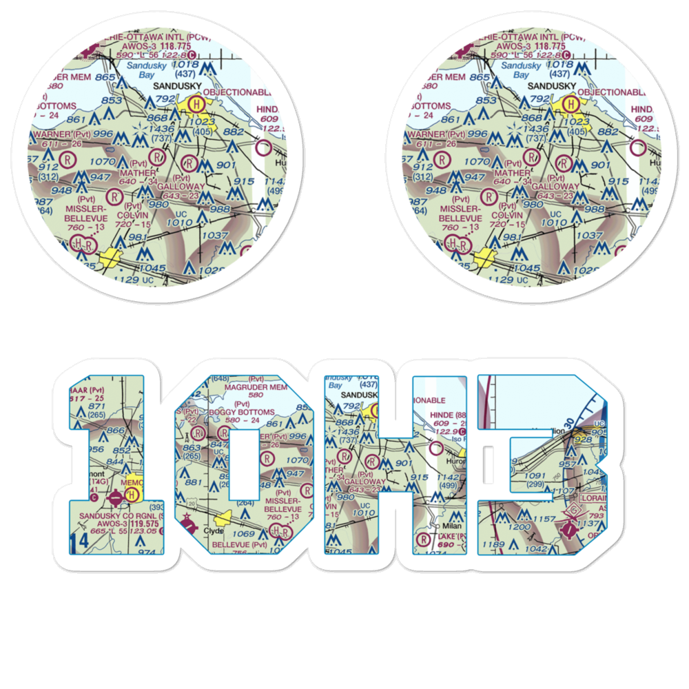Mather Field (1OH3) VFR Sectional Sticker Pack 