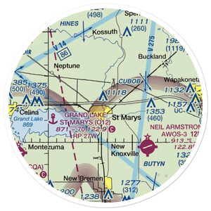 Fortman Airport (1OH4) VFR Sectional Sticker (20 mile)