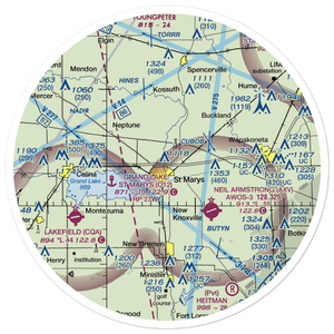 Fortman Airport (1OH4) VFR Sectional Sticker (30 mile)