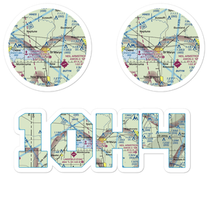 Fortman Airport (1OH4) VFR Sectional Sticker Pack