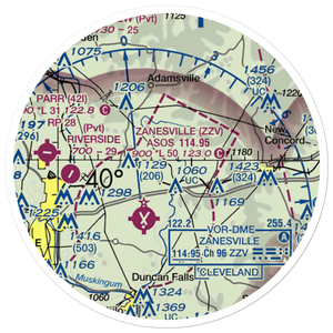 Derry Landing Strip (1OH7) VFR Sectional Sticker (20 mile)