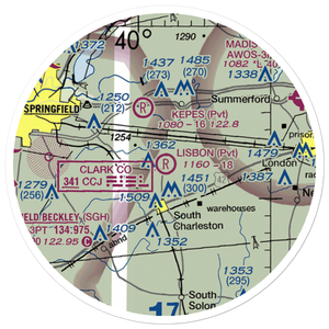 Lisbon Airfield (1OH8) VFR Sectional Sticker (20 mile)