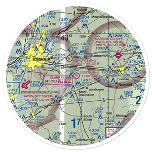 Lisbon Airfield (1OH8) VFR Sectional Sticker (30 mile)