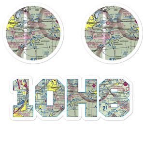 Lisbon Airfield (1OH8) VFR Sectional Sticker Pack