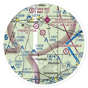 Knight Airport (1OI7) VFR Sectional Sticker (20 mile)