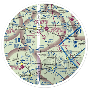 Knight Airport (1OI7) VFR Sectional Sticker (30 mile)