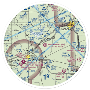 Neversweat Airport (1OK0) VFR Sectional Sticker (30 mile)