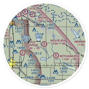 Wolfe Field Airport (1OK3) VFR Sectional Sticker (20 mile)