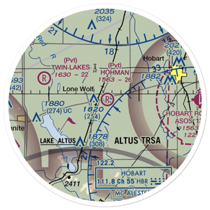 Hohman Airport (1OK5) VFR Sectional Sticker (20 mile)