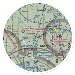 Hohman Airport (1OK5) VFR Sectional Sticker (30 mile)