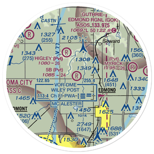 5B Ranch Airport (1OK8) VFR Sectional Sticker (20 mile)